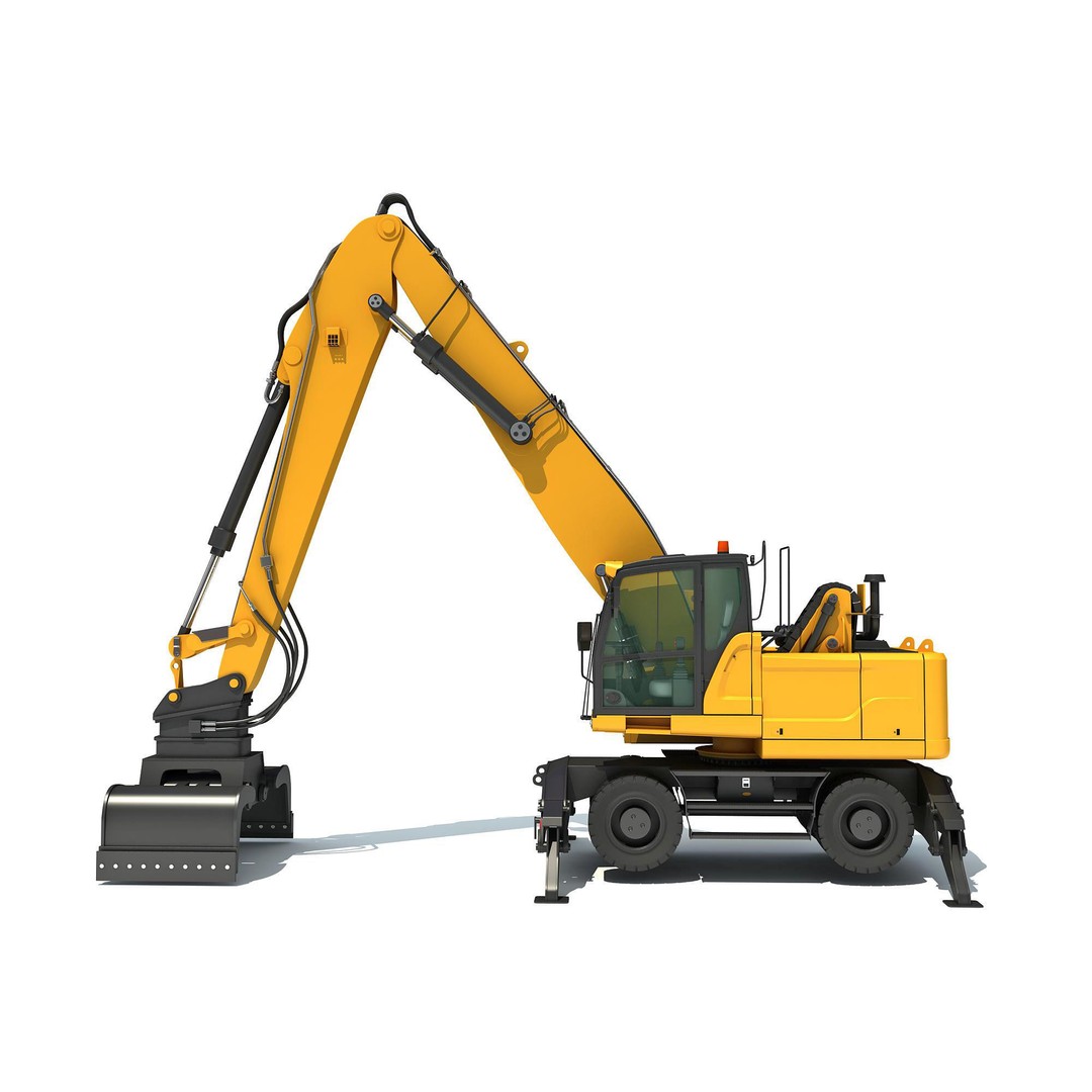 Public Works 3D Models – Realistic Industrial Vehicles, FBX, OBJ - View 25