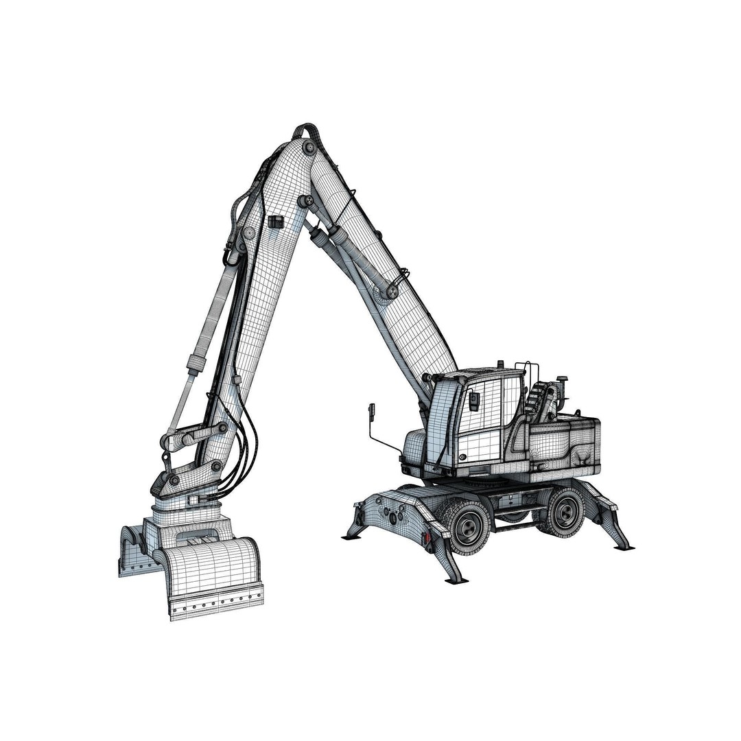 Public Works 3D Models – Realistic Industrial Vehicles, FBX, OBJ - View 26