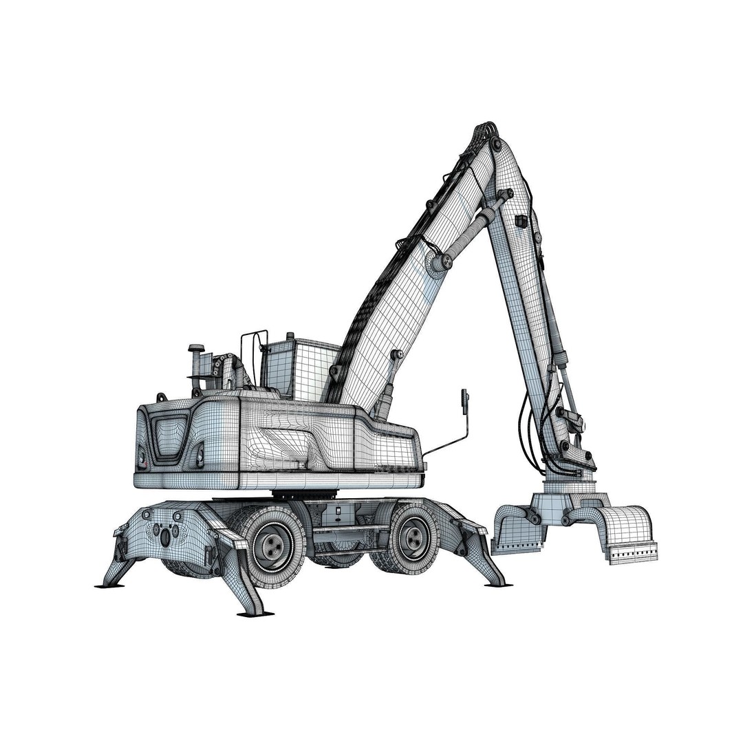 Public Works 3D Models – Realistic Industrial Vehicles, FBX, OBJ - View 27