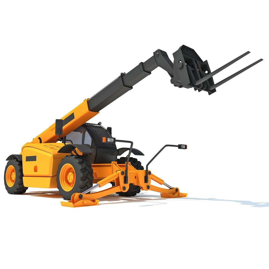 Public Works 3D Models – Realistic Industrial Vehicles, FBX, OBJ - View 4