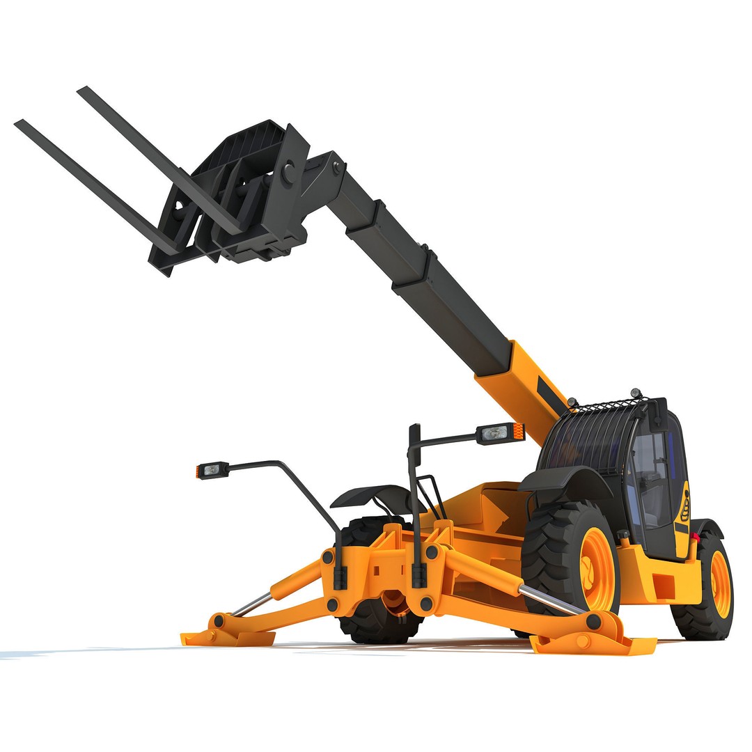 Public Works 3D Models – Realistic Industrial Vehicles, FBX, OBJ - View 8
