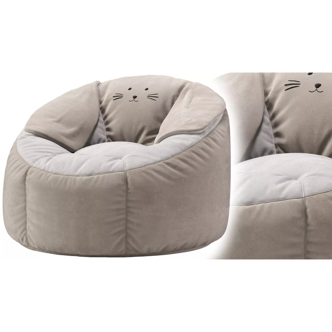 Rabbit Bean Bag Chair 3D Model – PBR Furniture Asset, OBJ, 3Ds Max - View 10