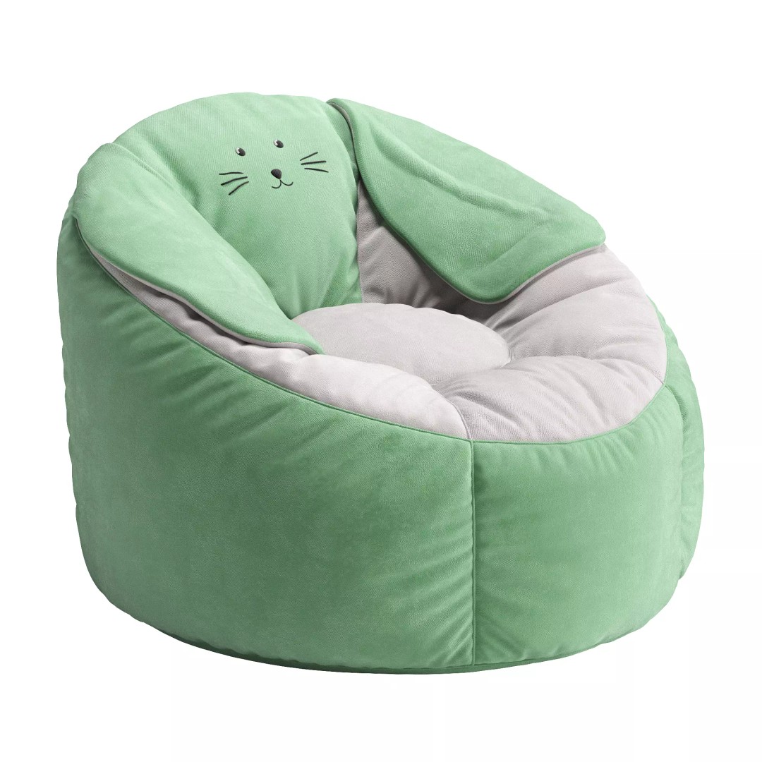 Rabbit Bean Bag Chair 3D Model – PBR Furniture Asset, OBJ, 3Ds Max - View 15