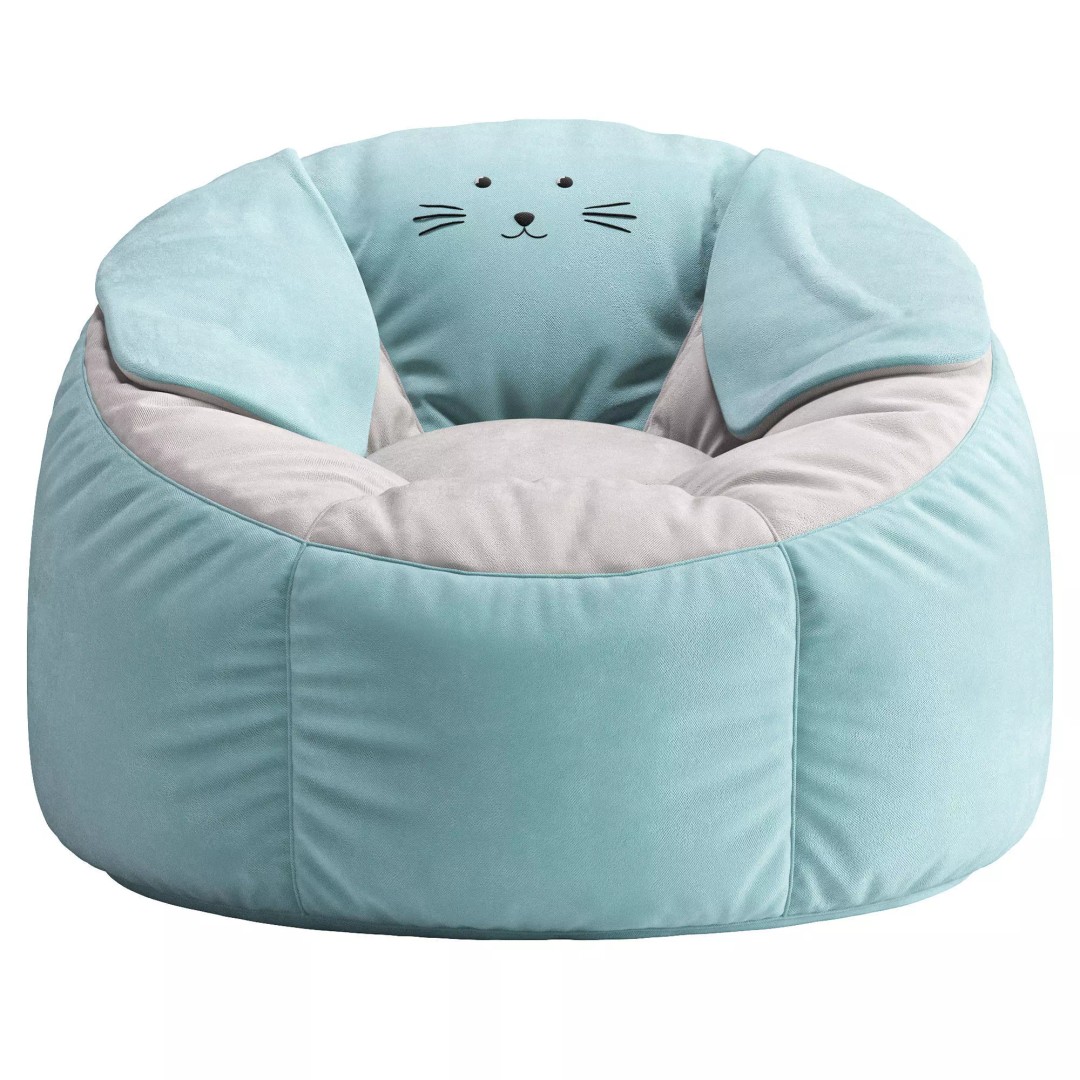 Rabbit Bean Bag Chair 3D Model – PBR Furniture Asset, OBJ, 3Ds Max - View 3