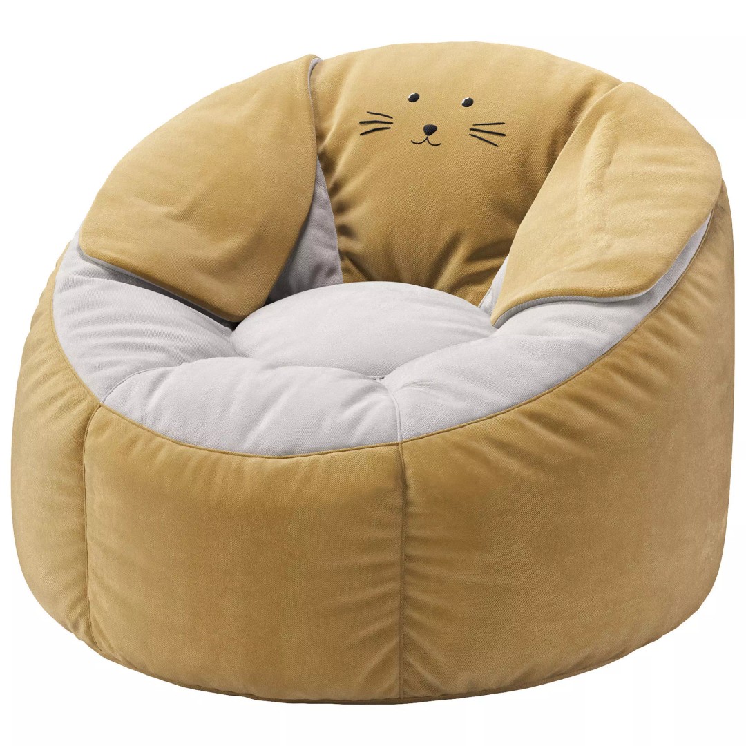 Rabbit Bean Bag Chair 3D Model – PBR Furniture Asset, OBJ, 3Ds Max - View 5