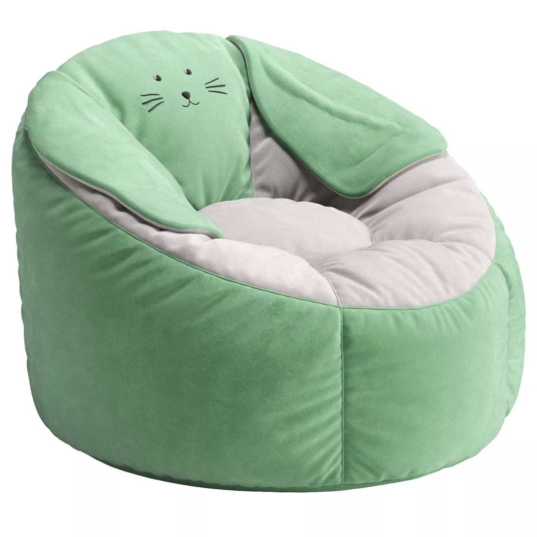 Rabbit Bean Bag Chair 3D Model – PBR Furniture Asset, OBJ, 3Ds Max - View 6