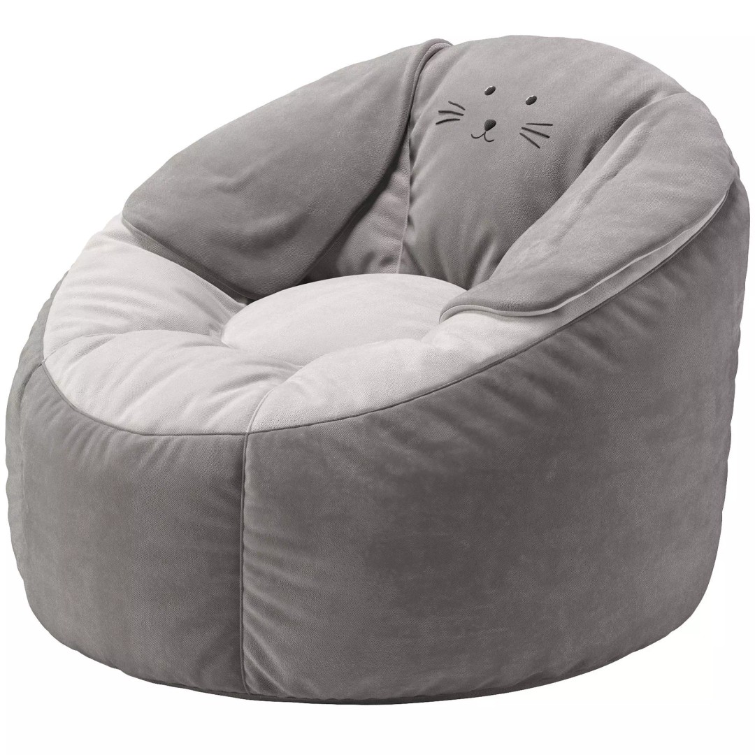 Rabbit Bean Bag Chair 3D Model – PBR Furniture Asset, OBJ, 3Ds Max - View 7
