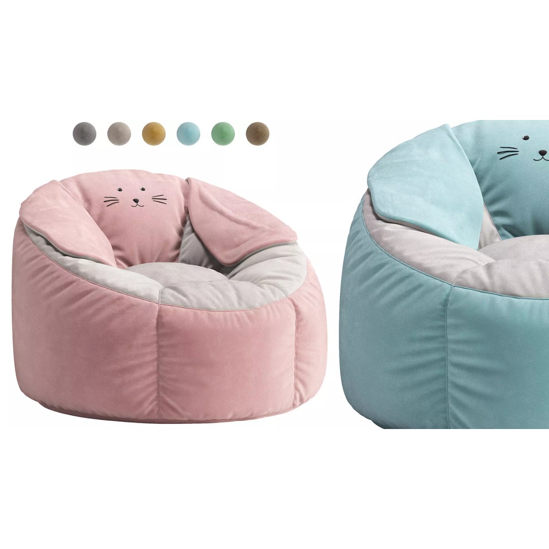 Rabbit Bean Bag Chair 3D Model – PBR Furniture Asset, OBJ, 3Ds Max - View 9