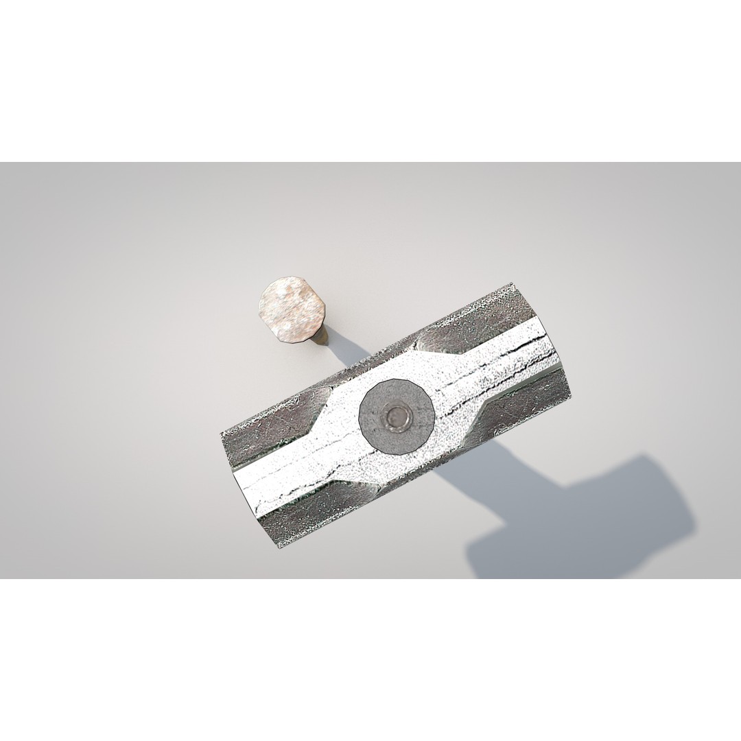 Sledgehammer and Chisel 3D Model – PBR Textured Construction Tools - View 6