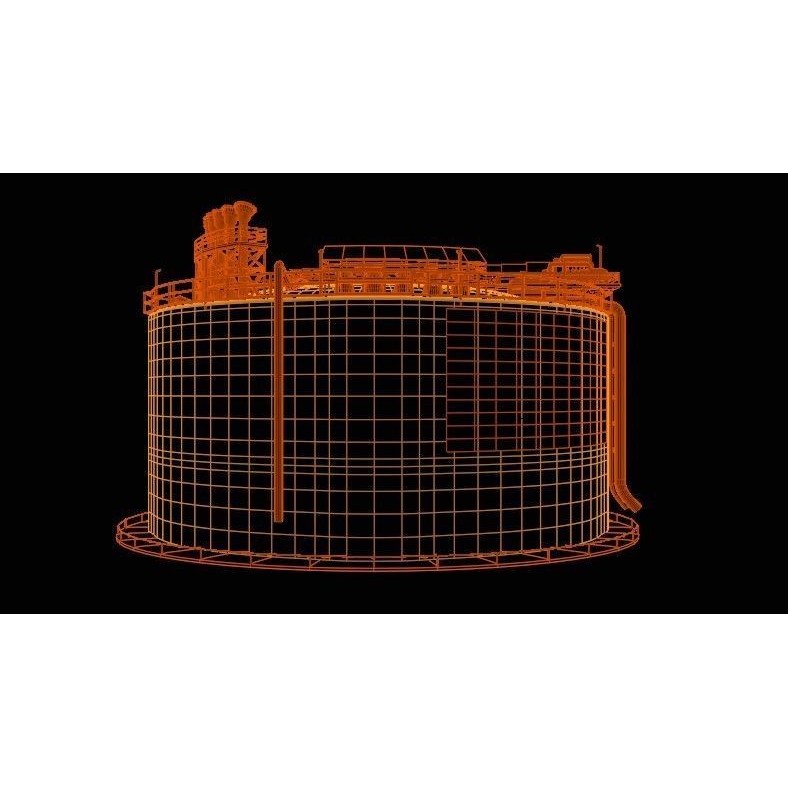 Low-Poly Gas Storage Tank 3D Model – Industrial Asset for Games - View 14