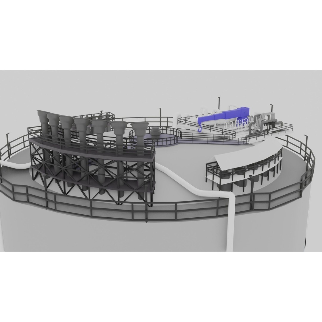Low-Poly Gas Storage Tank 3D Model – Industrial Asset for Games - View 5