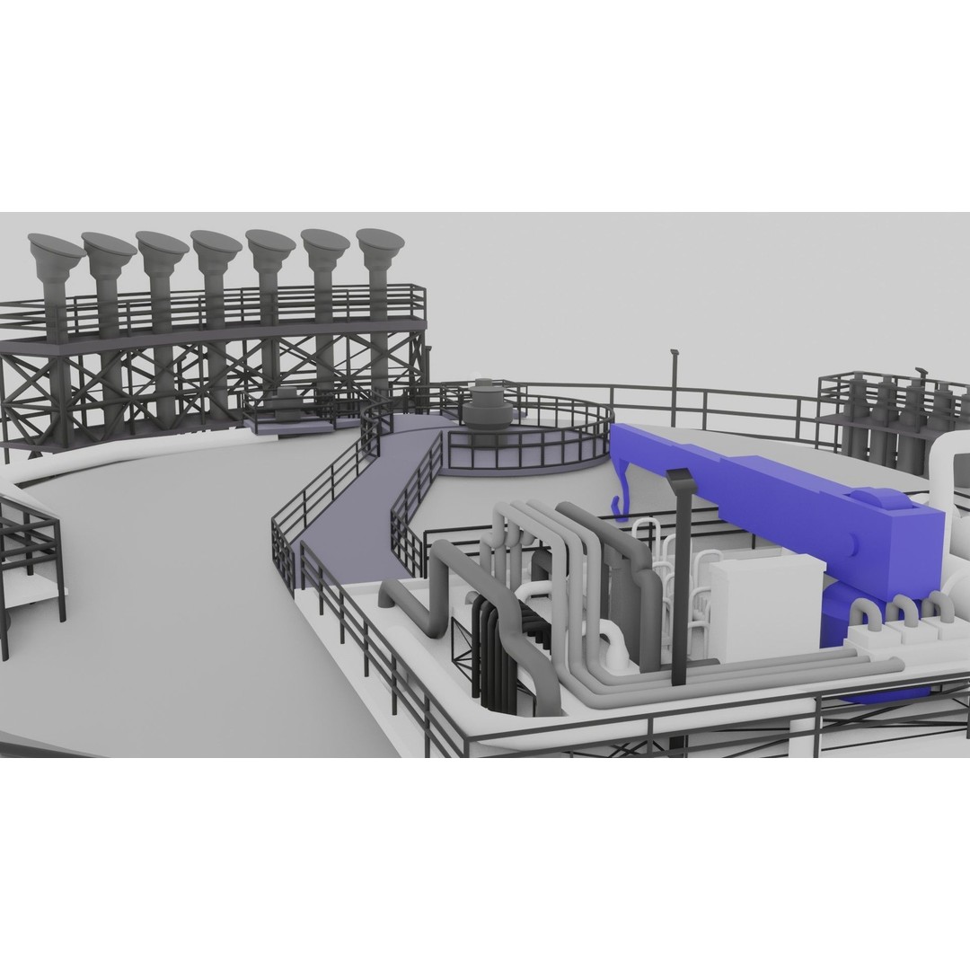 Low-Poly Gas Storage Tank 3D Model – Industrial Asset for Games - View 6