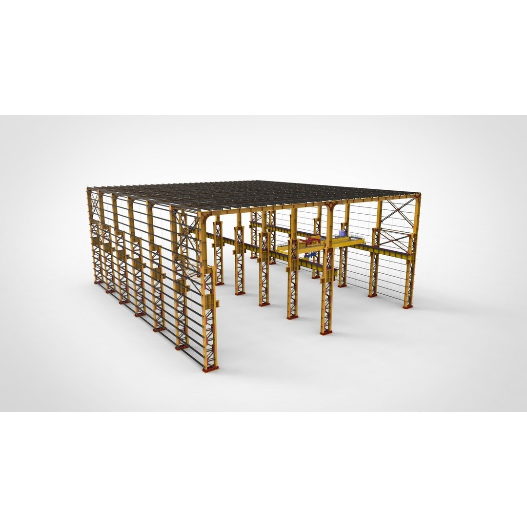 Warehouse 3D Model – Industrial Construction Asset, FBX & OBJ