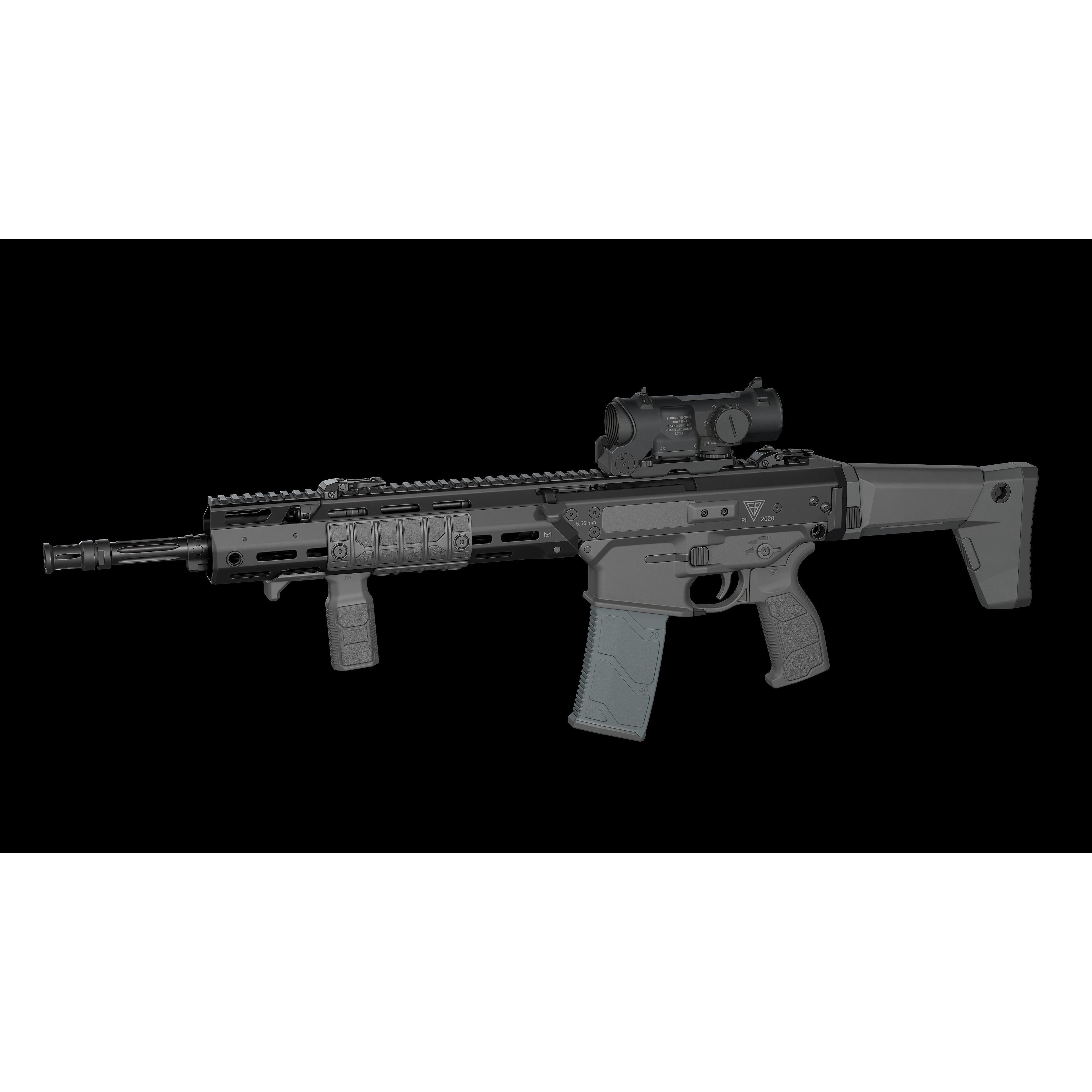 MSBS GROT Modular Assault Rifle - Low-Poly Game-Ready 3D Model - View 22