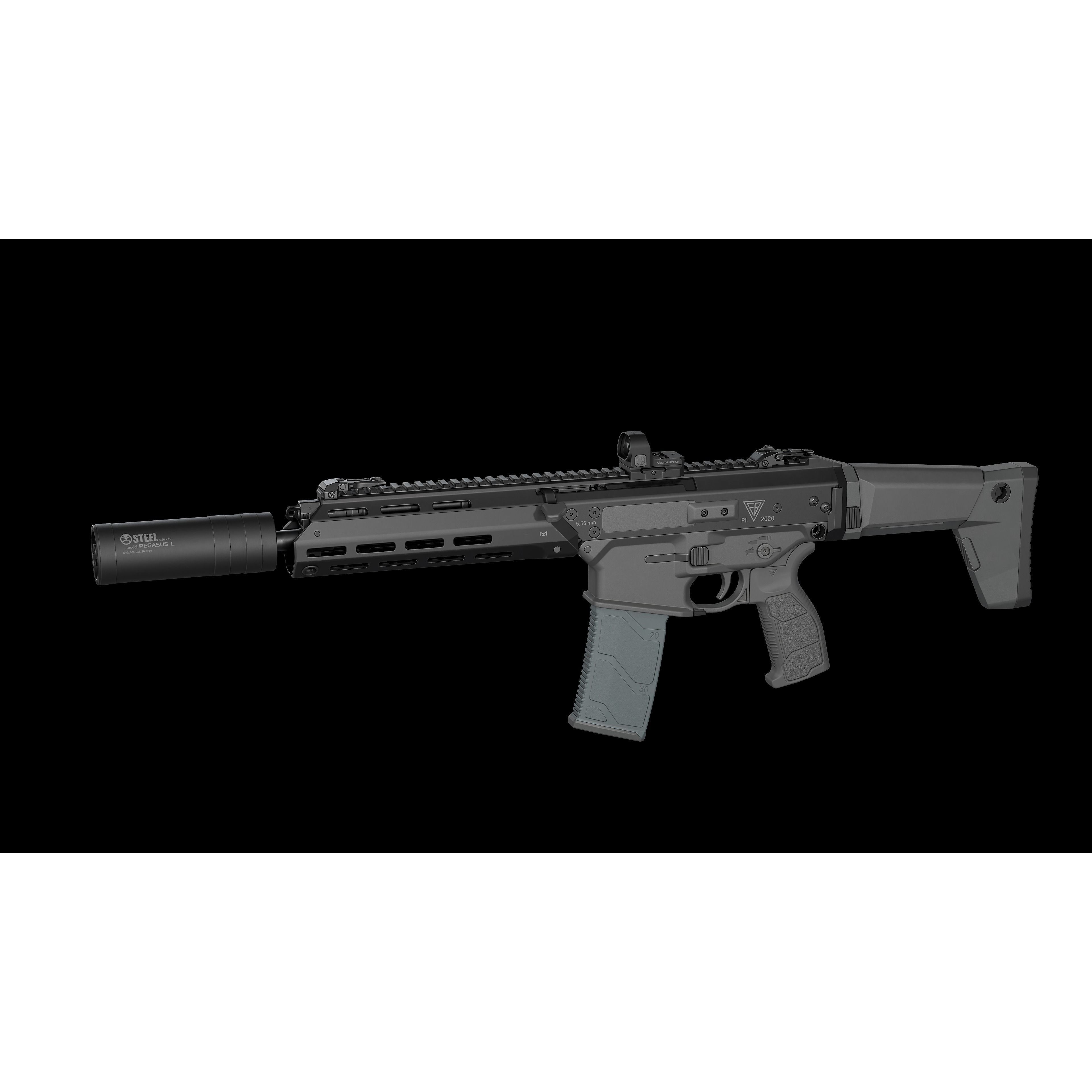 MSBS GROT Modular Assault Rifle - Low-Poly Game-Ready 3D Model - View 23