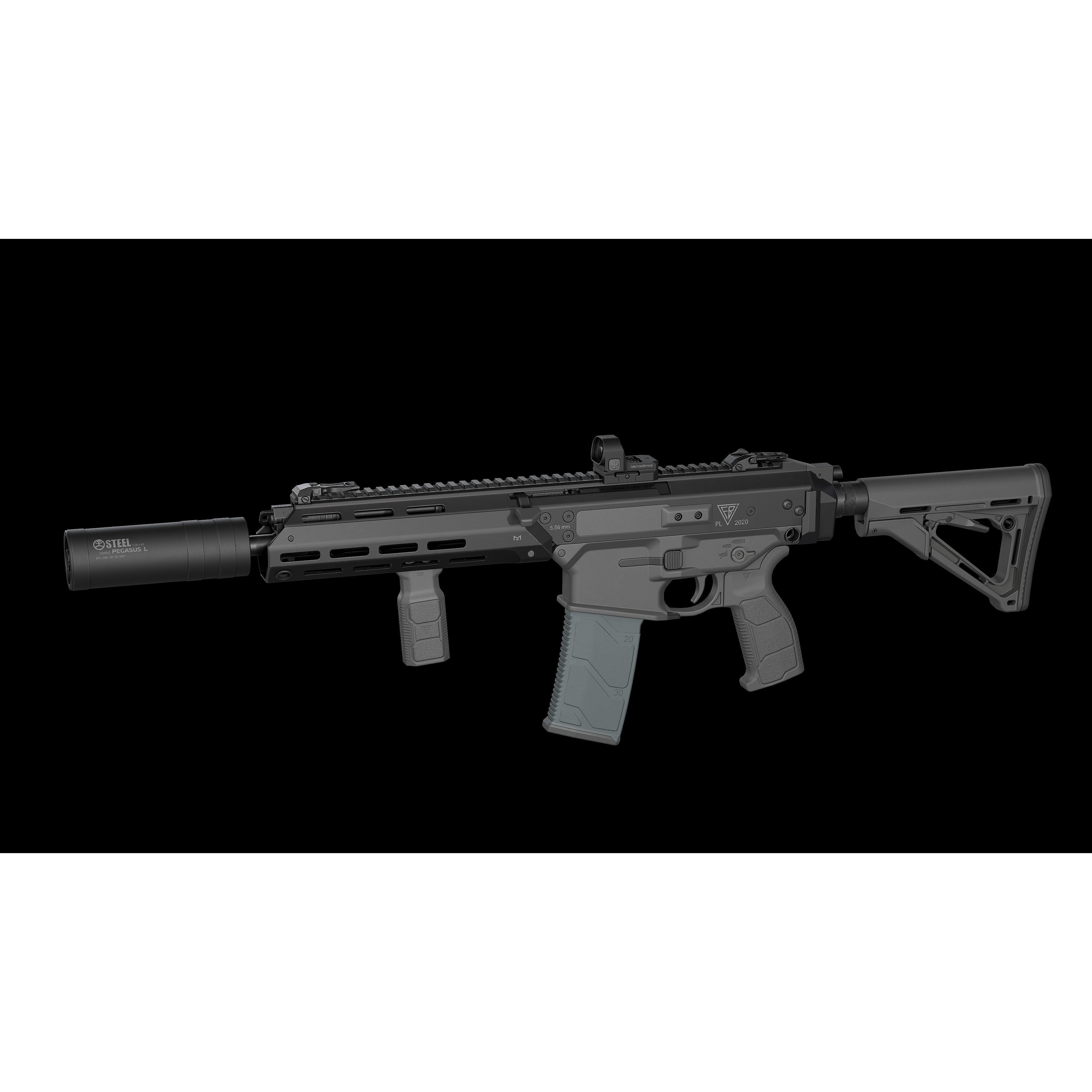 MSBS GROT Modular Assault Rifle - Low-Poly Game-Ready 3D Model - View 24