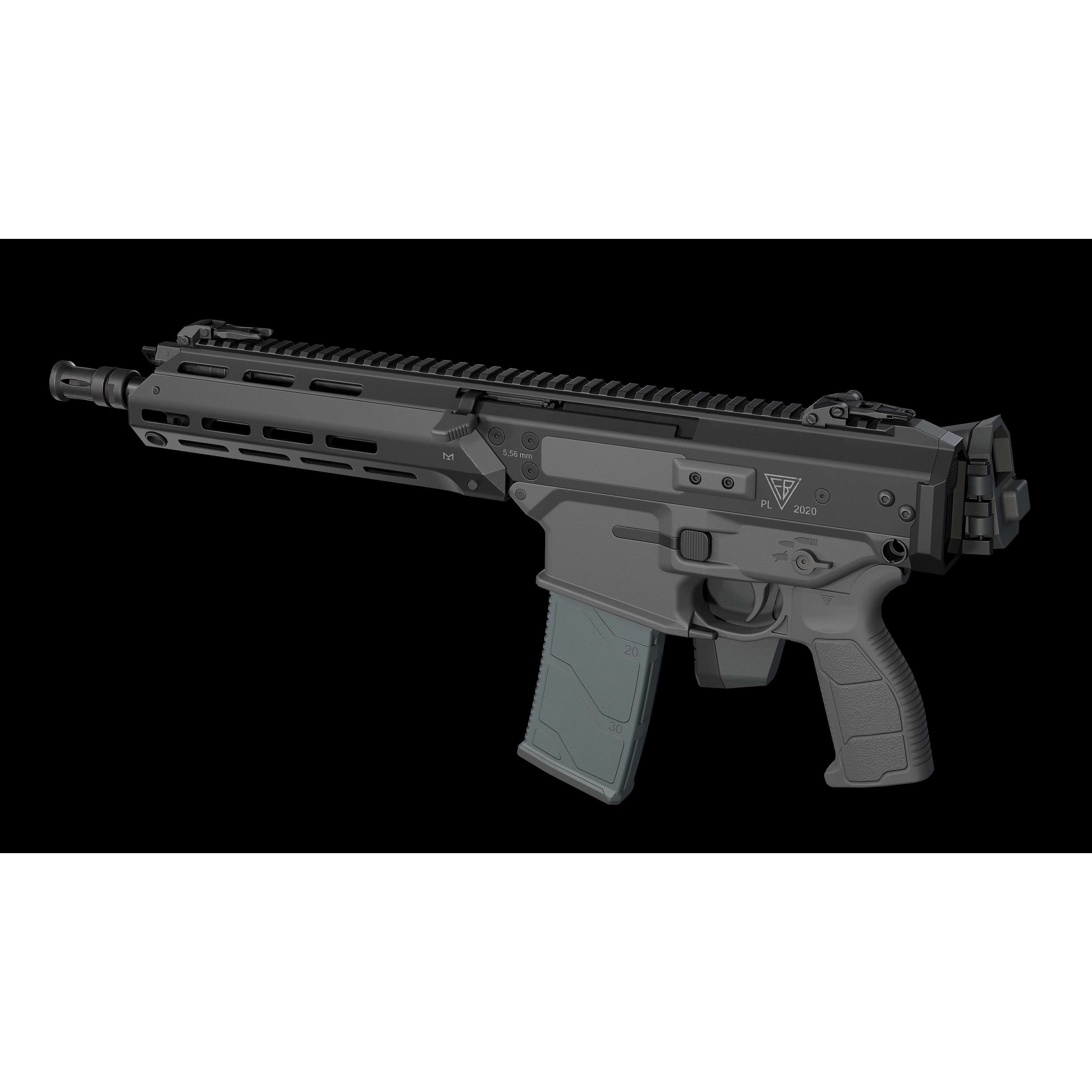 MSBS GROT Modular Assault Rifle - Low-Poly Game-Ready 3D Model - View 26