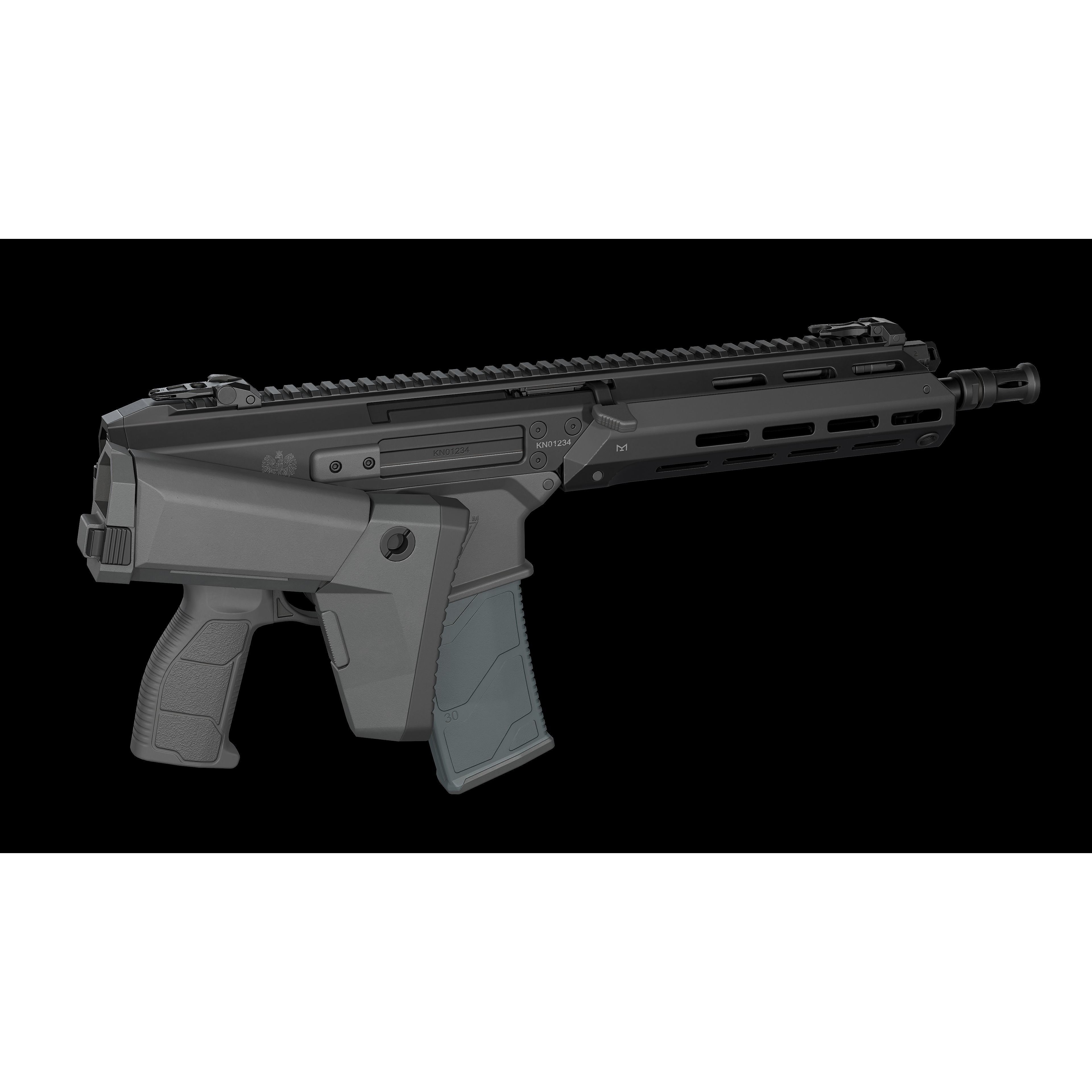 MSBS GROT Modular Assault Rifle - Low-Poly Game-Ready 3D Model - View 27