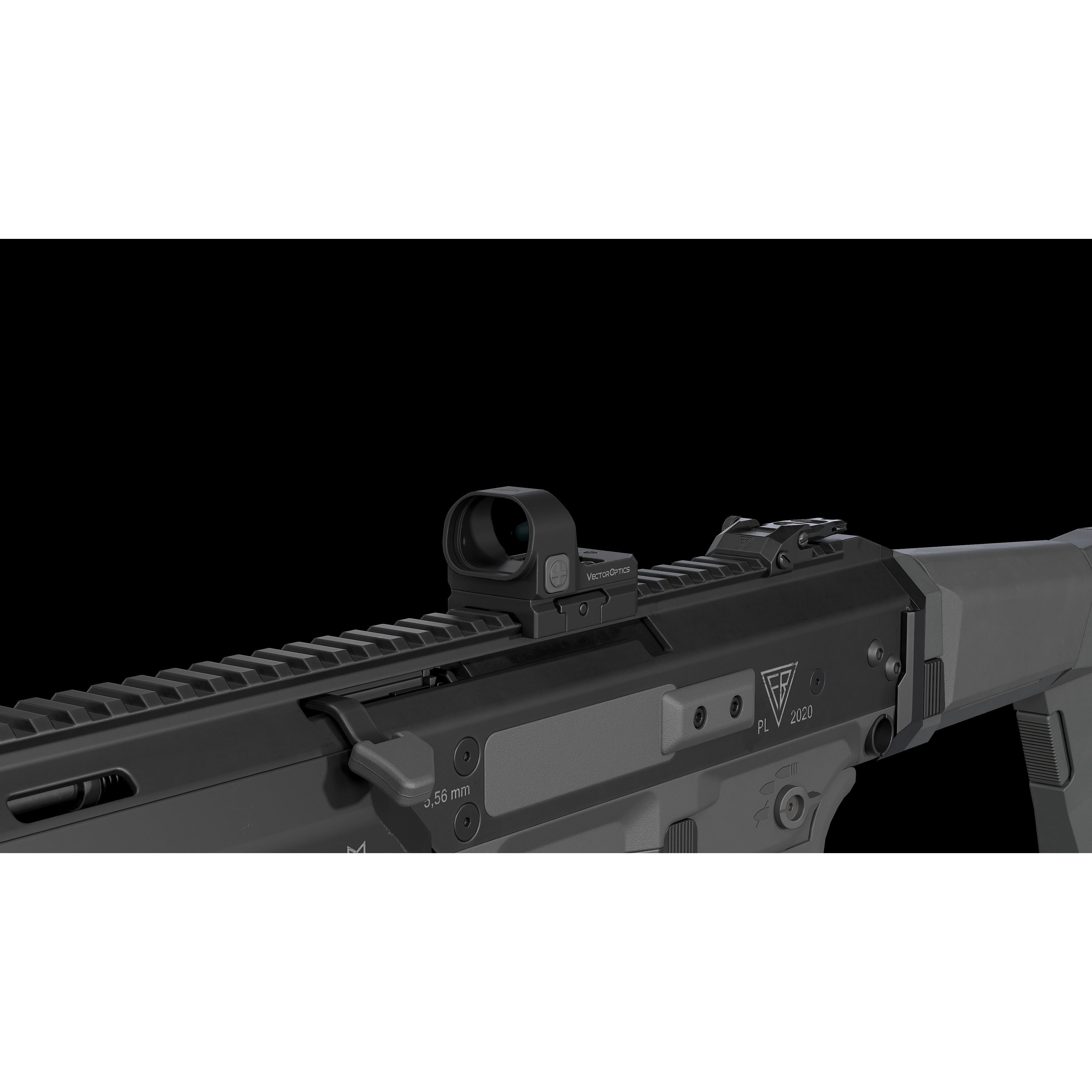 MSBS GROT Modular Assault Rifle - Low-Poly Game-Ready 3D Model - View 32