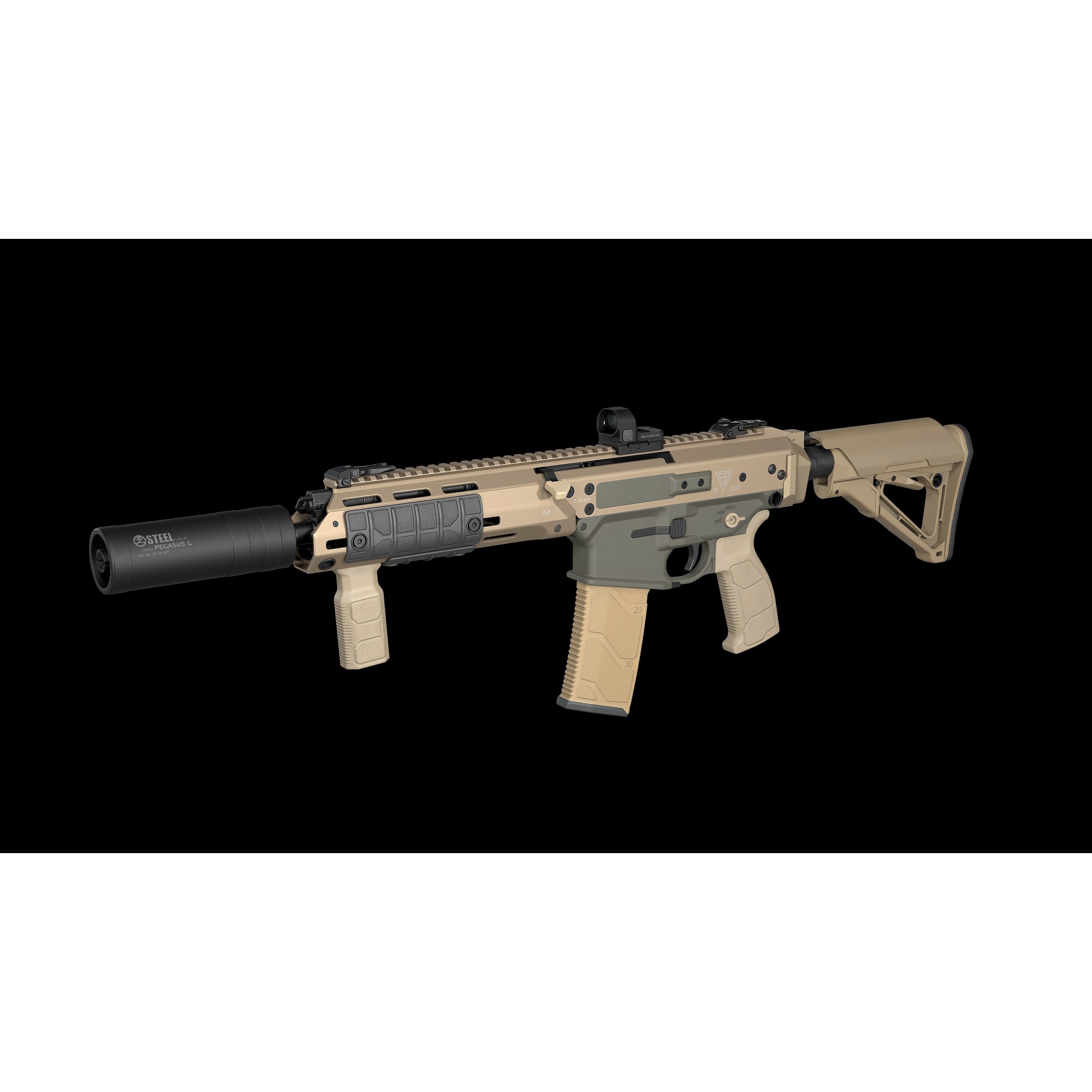 MSBS GROT Modular Assault Rifle - Low-Poly Game-Ready 3D Model - View 35