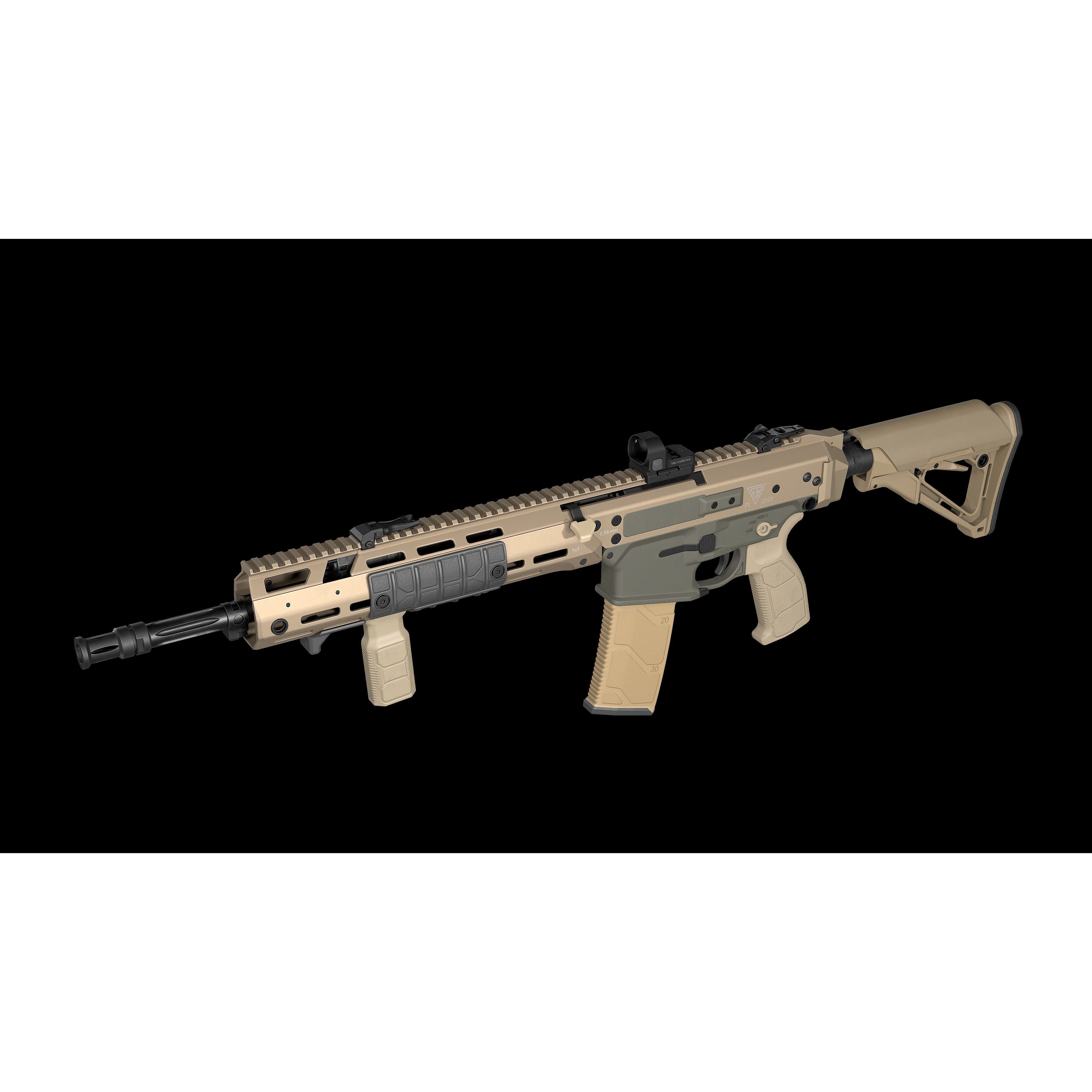 MSBS GROT Modular Assault Rifle - Low-Poly Game-Ready 3D Model - View 37