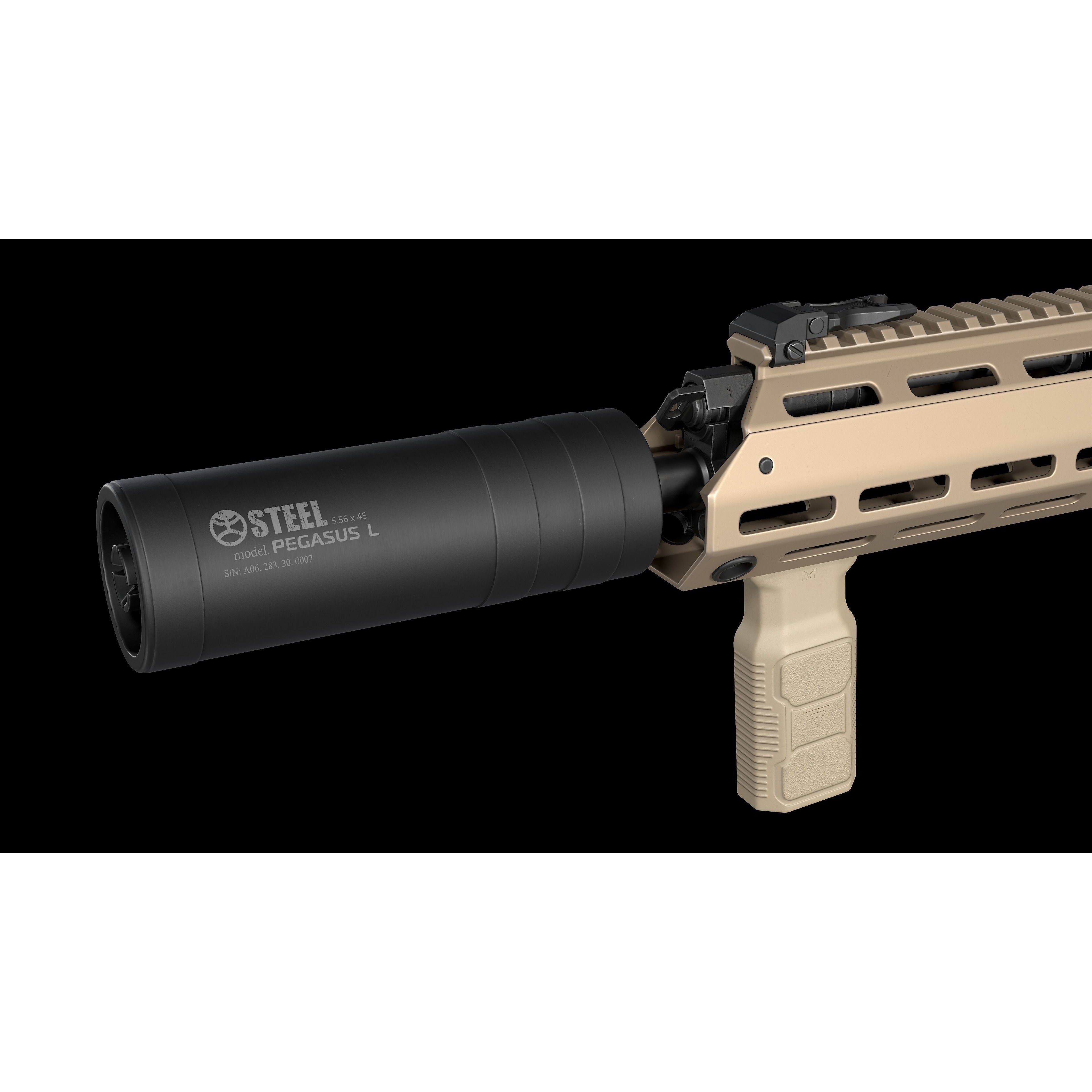MSBS GROT Modular Assault Rifle - Low-Poly Game-Ready 3D Model - View 38