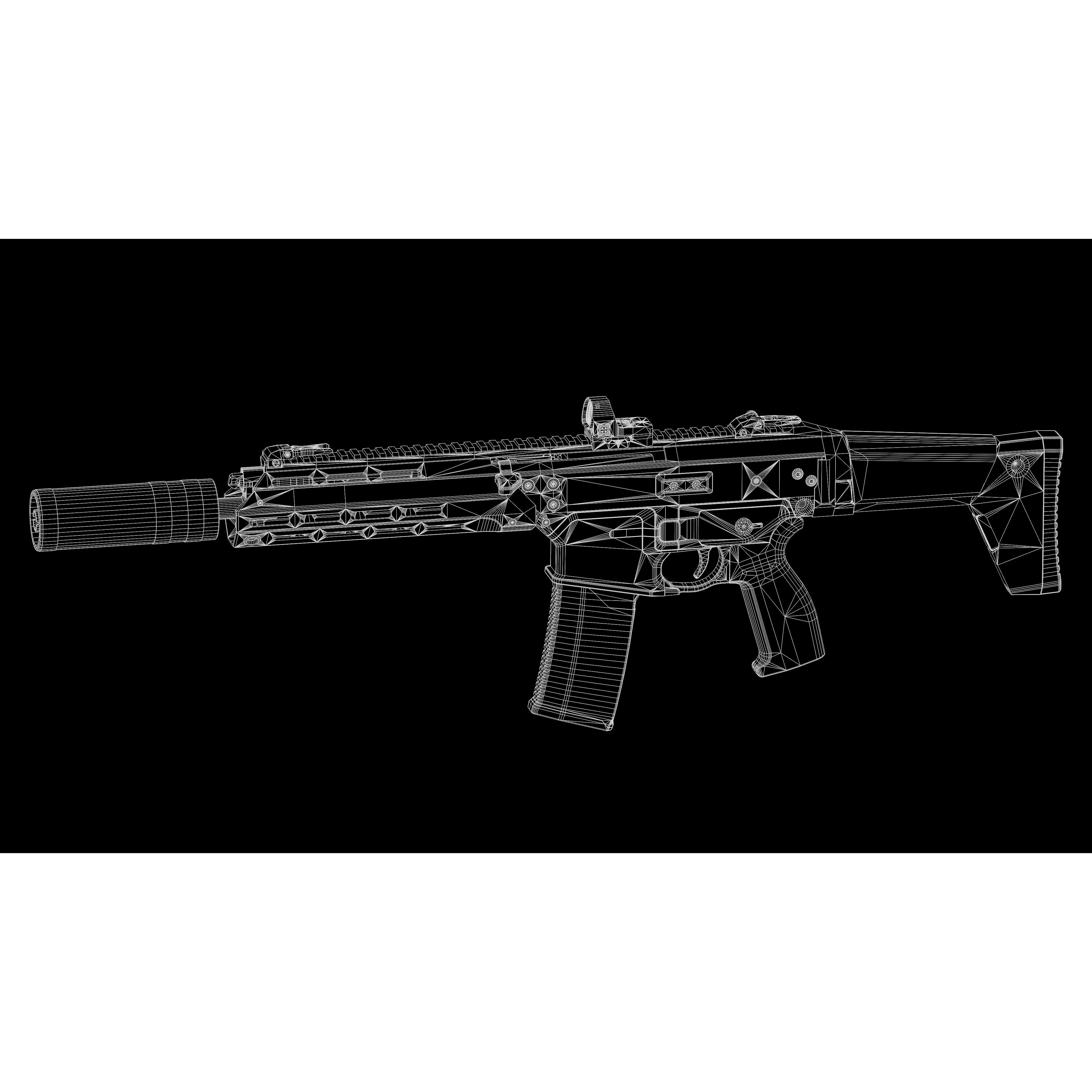 MSBS GROT Modular Assault Rifle - Low-Poly Game-Ready 3D Model - View 39