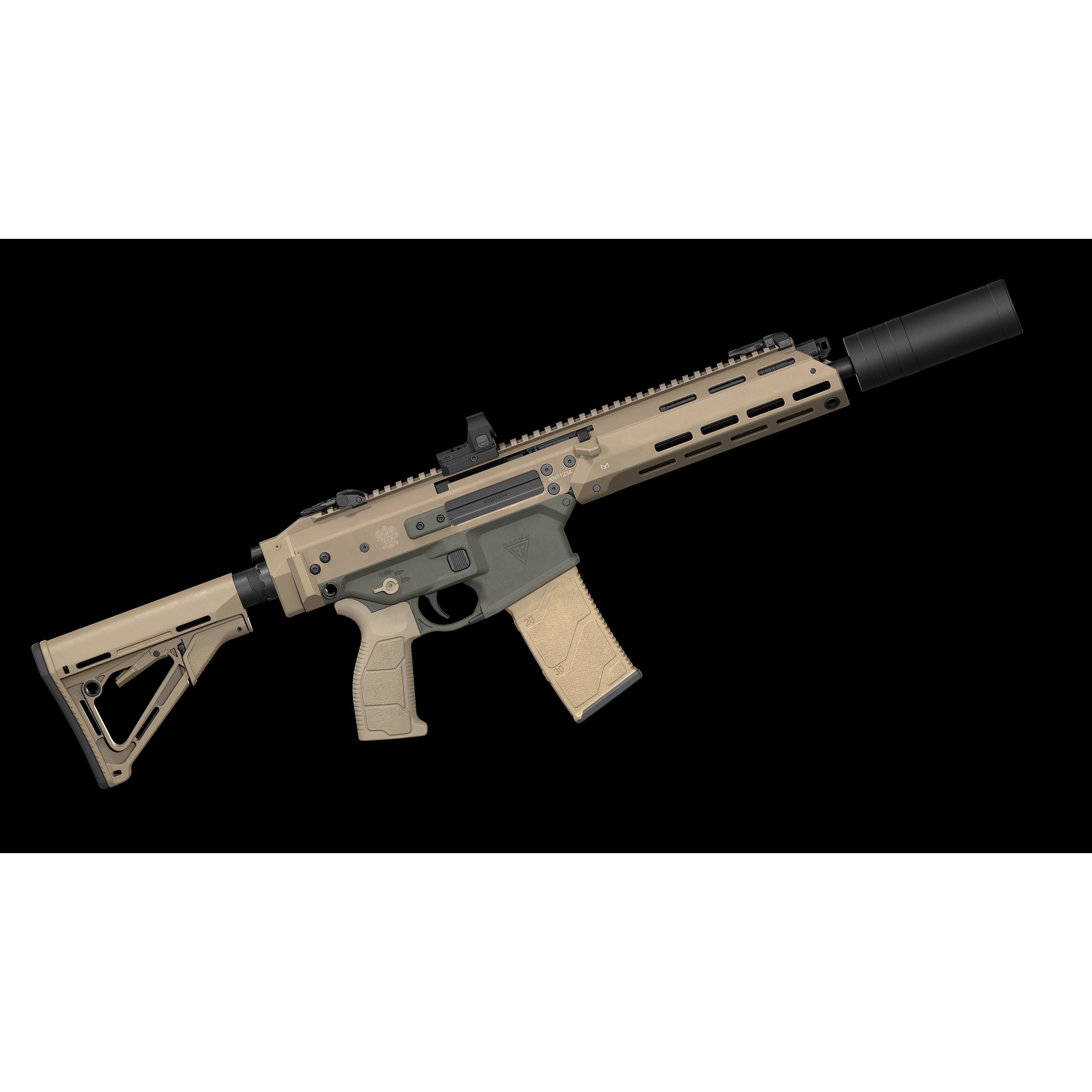 MSBS GROT Modular Assault Rifle - Low-Poly Game-Ready 3D Model - View 6