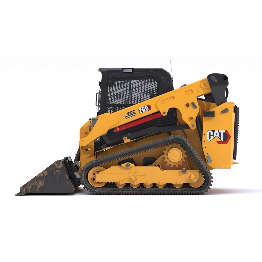 CAT Compact Track Loader 265 3D Model – High Poly PBR Asset, FBX, OBJ - View 10