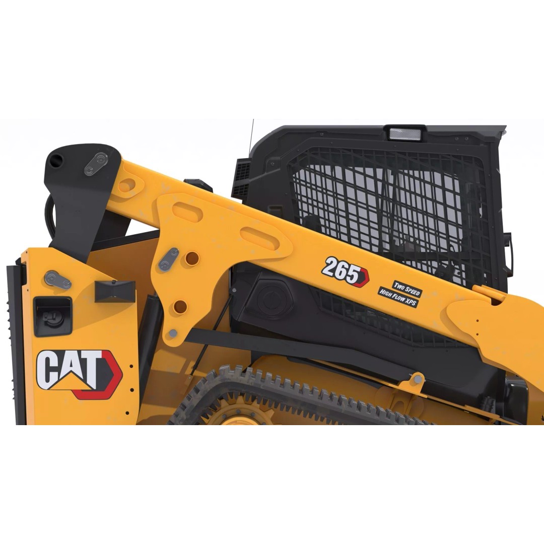 CAT Compact Track Loader 265 3D Model – High Poly PBR Asset, FBX, OBJ - View 12