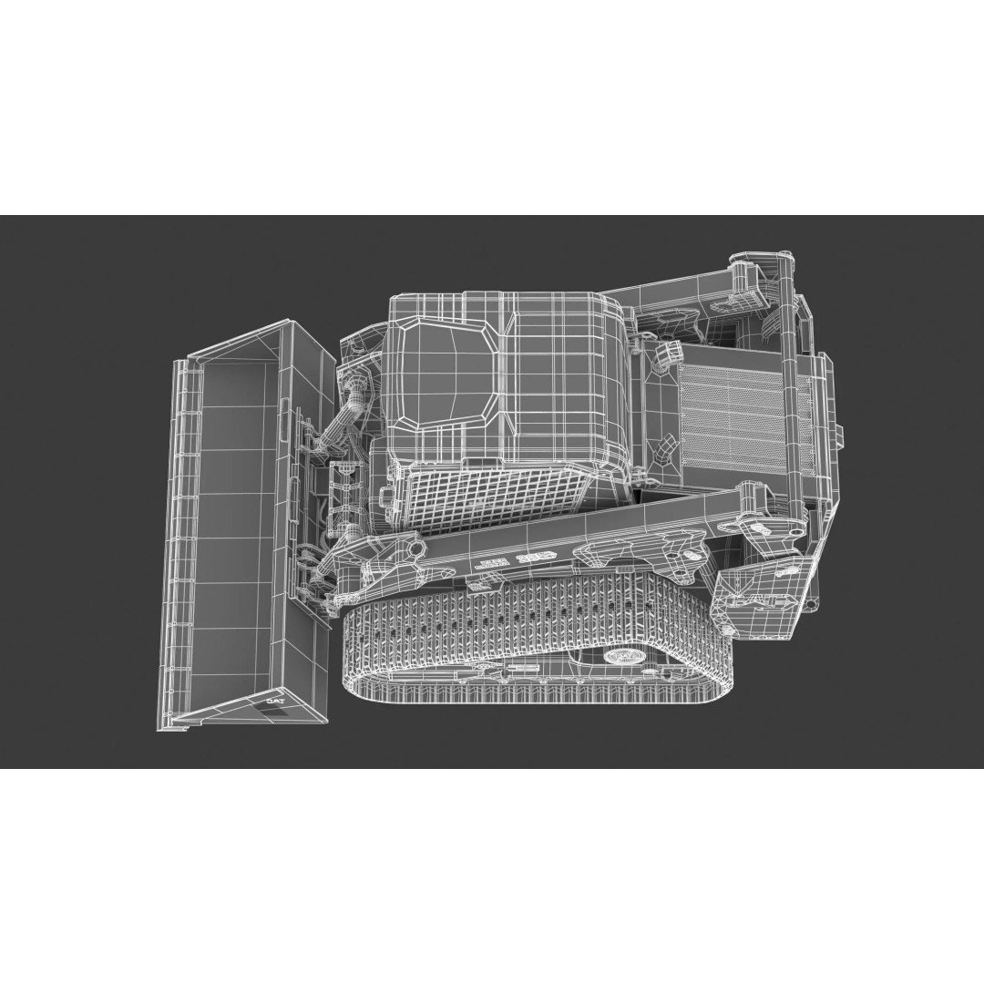 CAT Compact Track Loader 265 3D Model – High Poly PBR Asset, FBX, OBJ - View 14