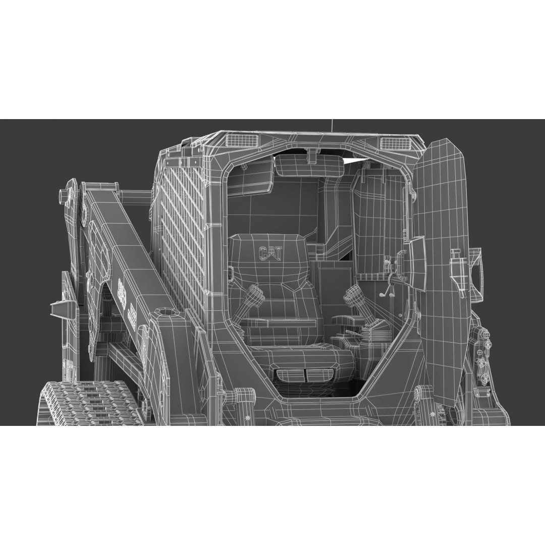 CAT Compact Track Loader 265 3D Model – High Poly PBR Asset, FBX, OBJ - View 15