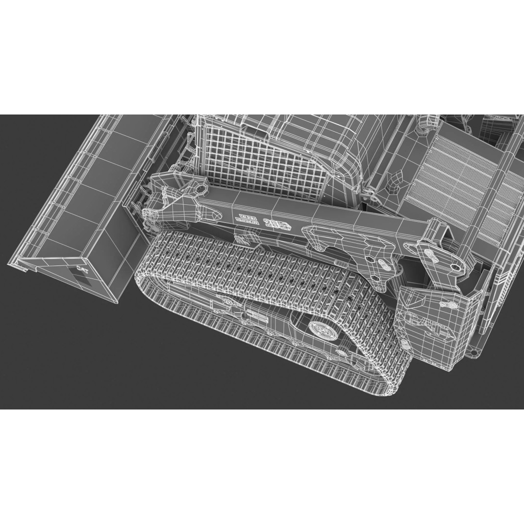 CAT Compact Track Loader 265 3D Model – High Poly PBR Asset, FBX, OBJ - View 16