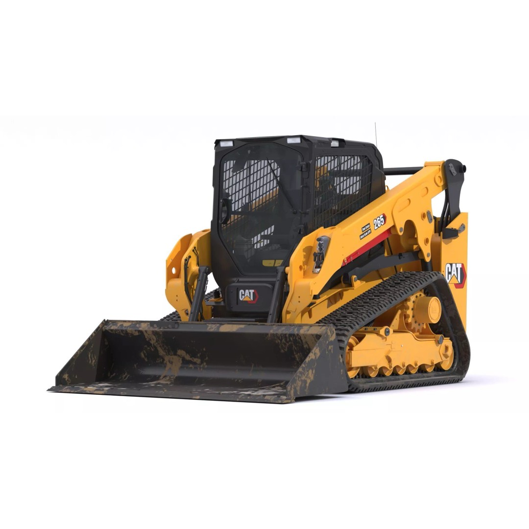 CAT Compact Track Loader 265 3D Model – High Poly PBR Asset, FBX, OBJ - View 19