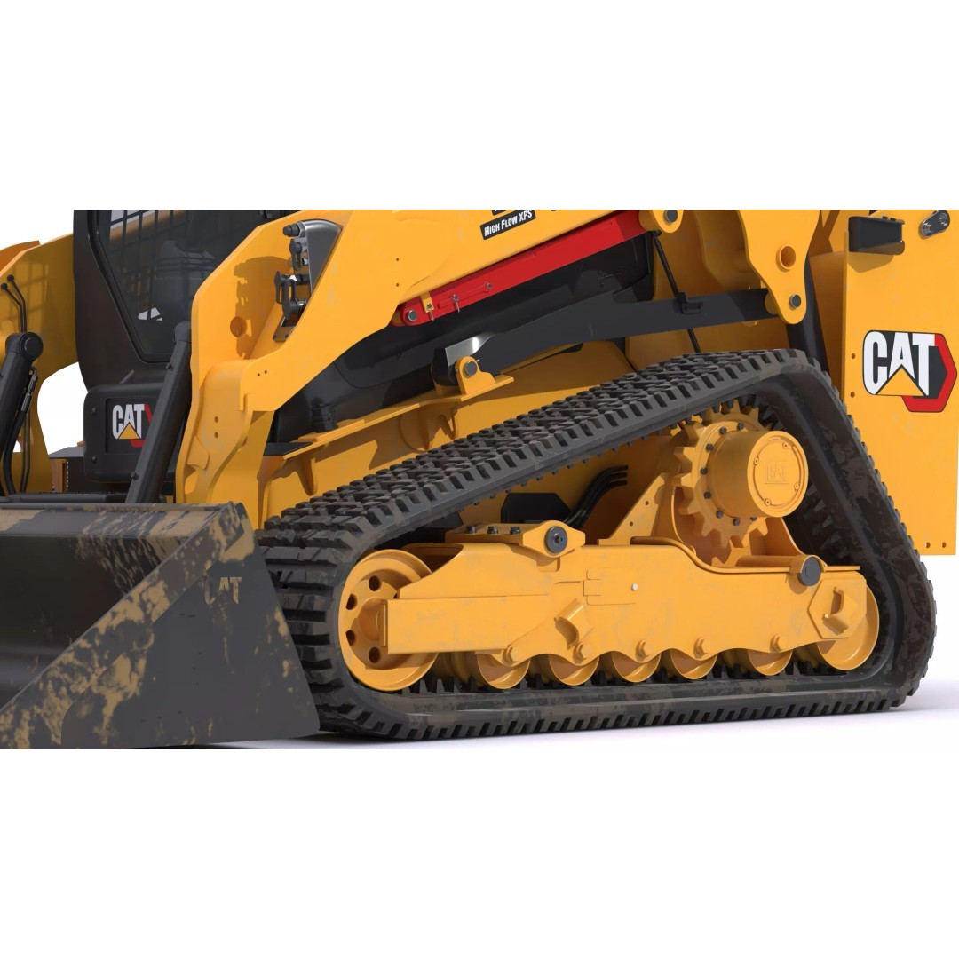 CAT Compact Track Loader 265 3D Model – High Poly PBR Asset, FBX, OBJ - View 22