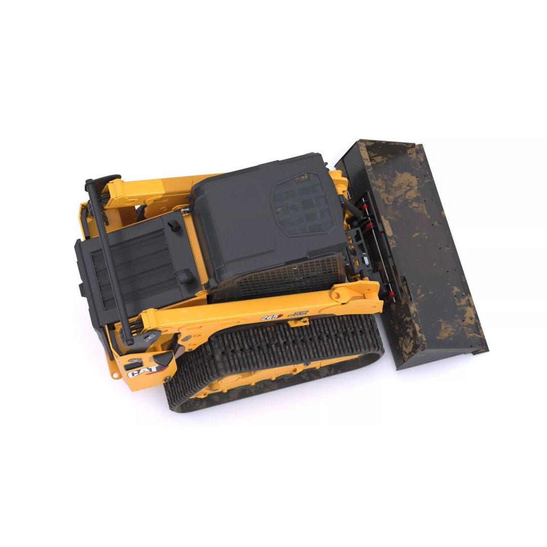 CAT Compact Track Loader 265 3D Model – High Poly PBR Asset, FBX, OBJ - View 8