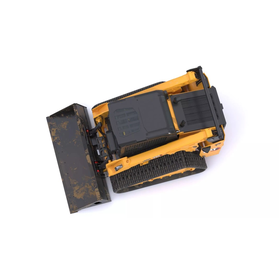 CAT Compact Track Loader 265 3D Model – High Poly PBR Asset, FBX, OBJ - View 9
