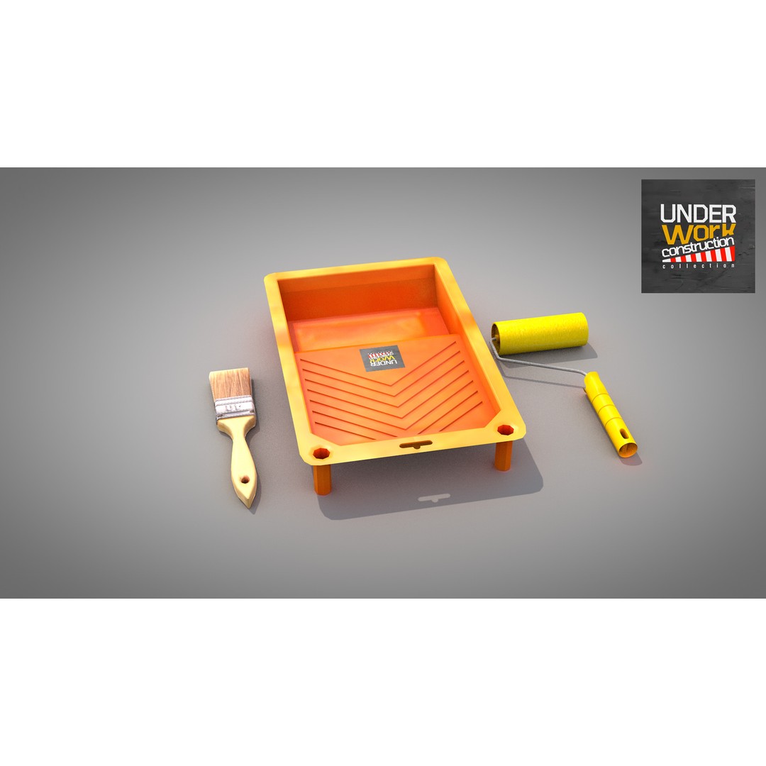 Plastic Painting Tray 3D Model – Detailed PBR Asset, FBX, OBJ - View 11