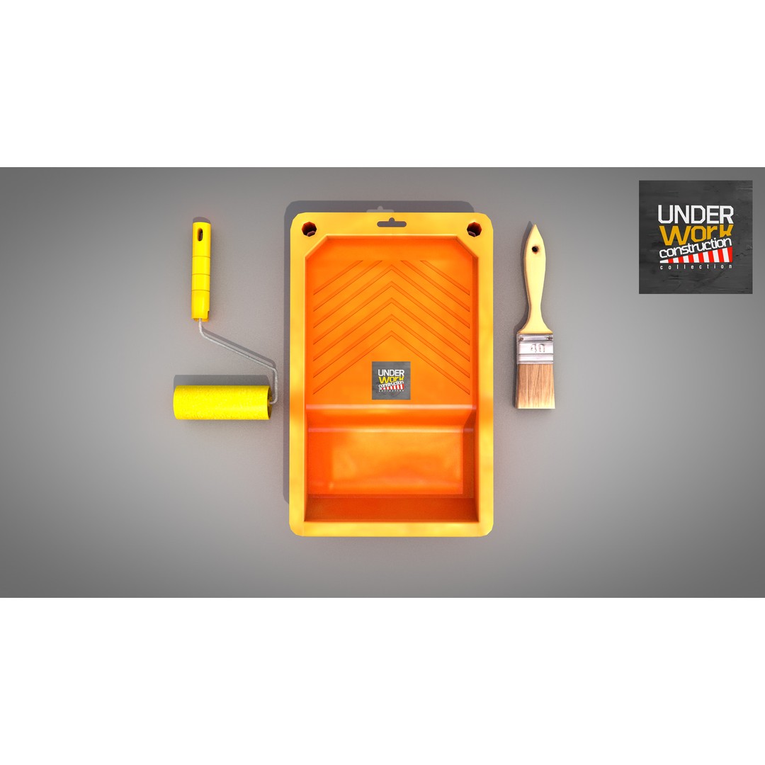 Plastic Painting Tray 3D Model – Detailed PBR Asset, FBX, OBJ - View 13