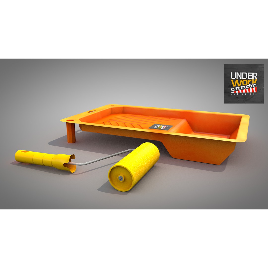 Plastic Painting Tray 3D Model – Detailed PBR Asset, FBX, OBJ - View 14