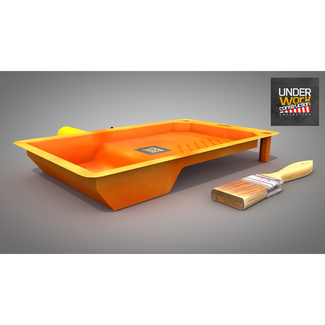 Plastic Painting Tray 3D Model – Detailed PBR Asset, FBX, OBJ - View 15
