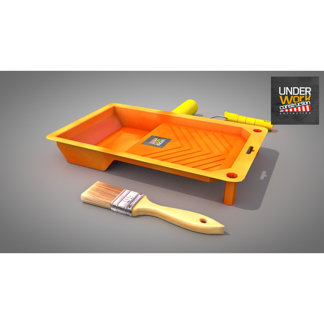 Plastic Painting Tray 3D Model – Detailed PBR Asset, FBX, OBJ - View 16