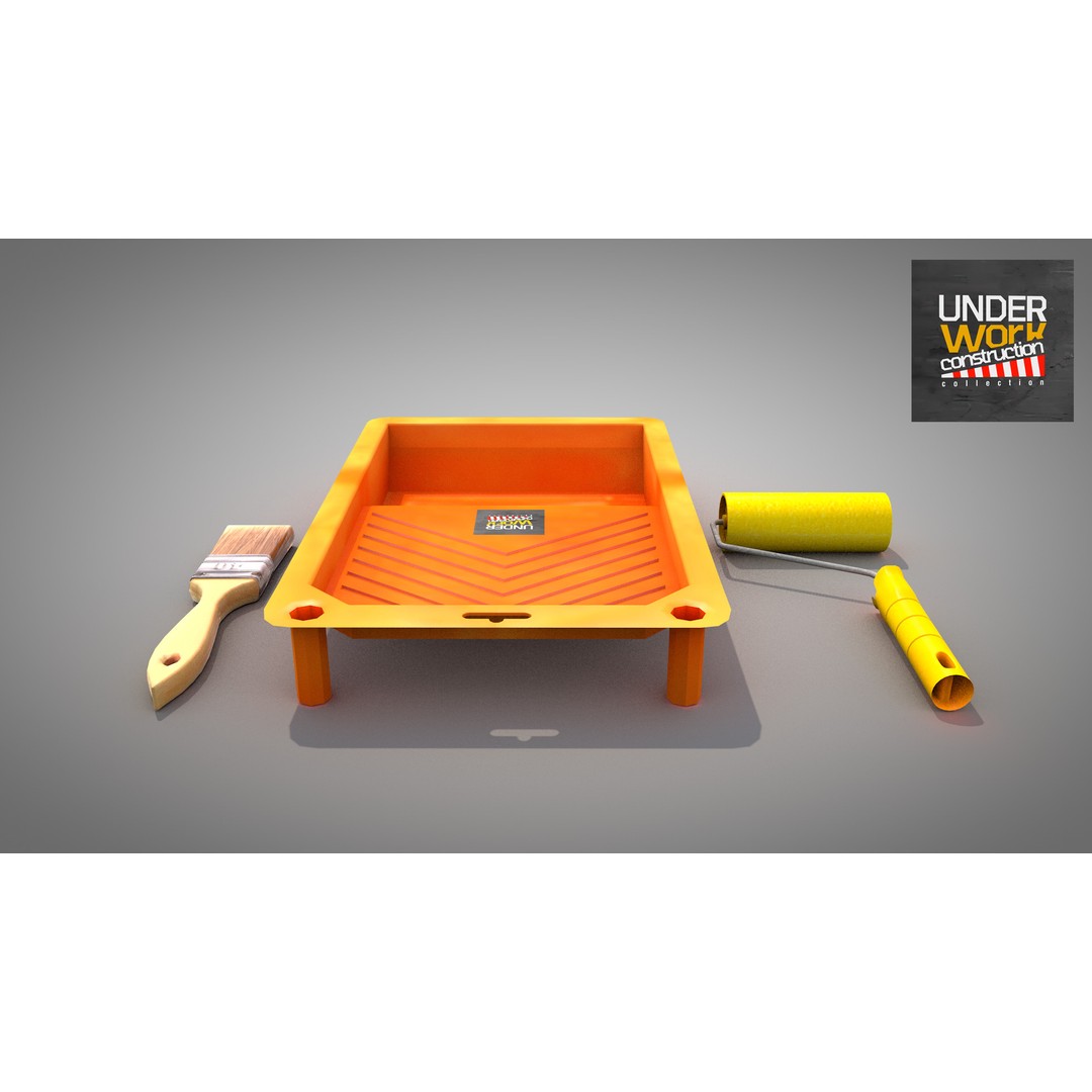 Plastic Painting Tray 3D Model – Detailed PBR Asset, FBX, OBJ - View 17
