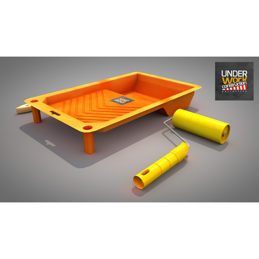 Plastic Painting Tray 3D Model – Detailed PBR Asset, FBX, OBJ - View 18