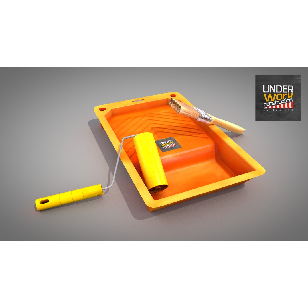 Plastic Painting Tray 3D Model – Detailed PBR Asset, FBX, OBJ - View 7