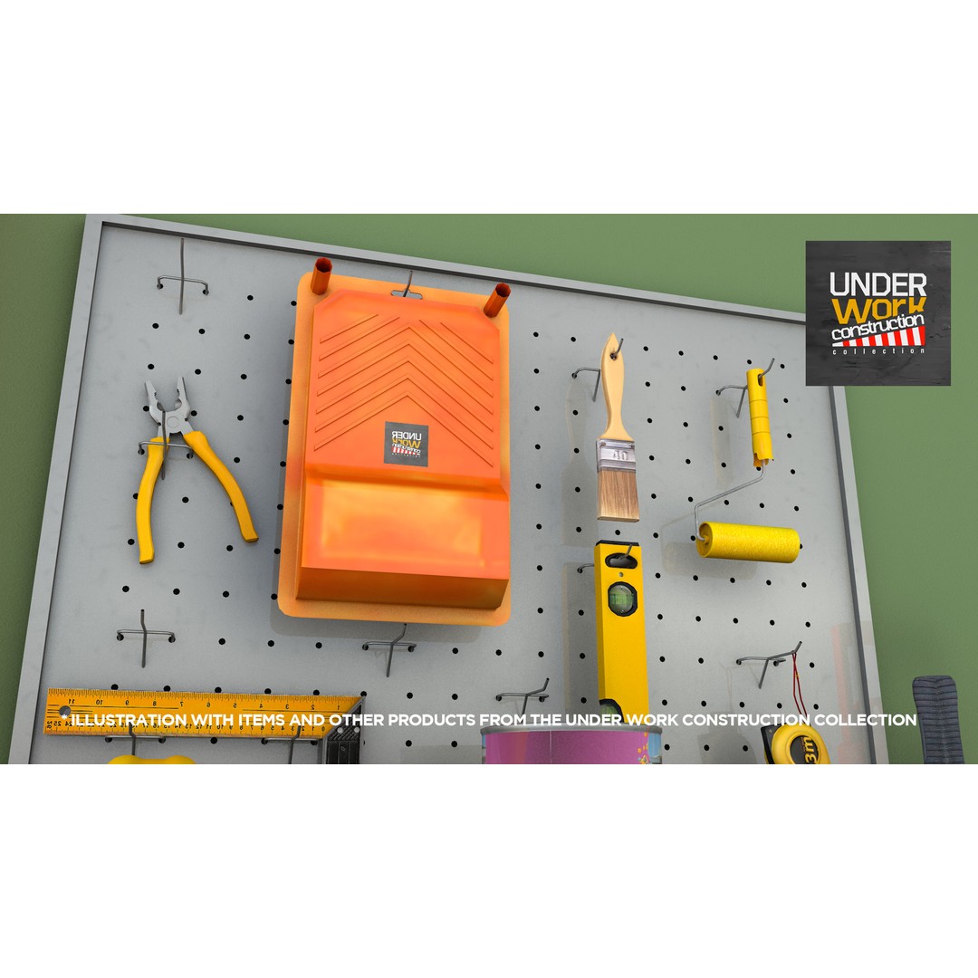 Plastic Painting Tray 3D Model – Detailed PBR Asset, FBX, OBJ - View 9