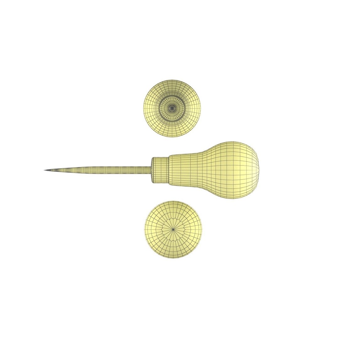Awl Tool 3D Model – High Poly PBR Asset, FBX, OBJ, Blender