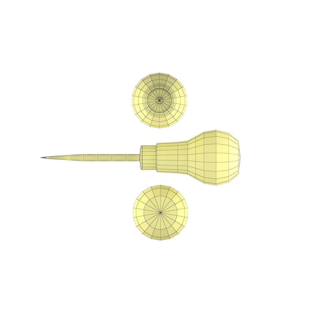 Awl Tool 3D Model – High Poly PBR Asset, FBX, OBJ, Blender - View 10