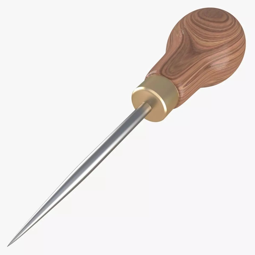 Awl Tool 3D Model – High Poly PBR Asset, FBX, OBJ, Blender - View 2