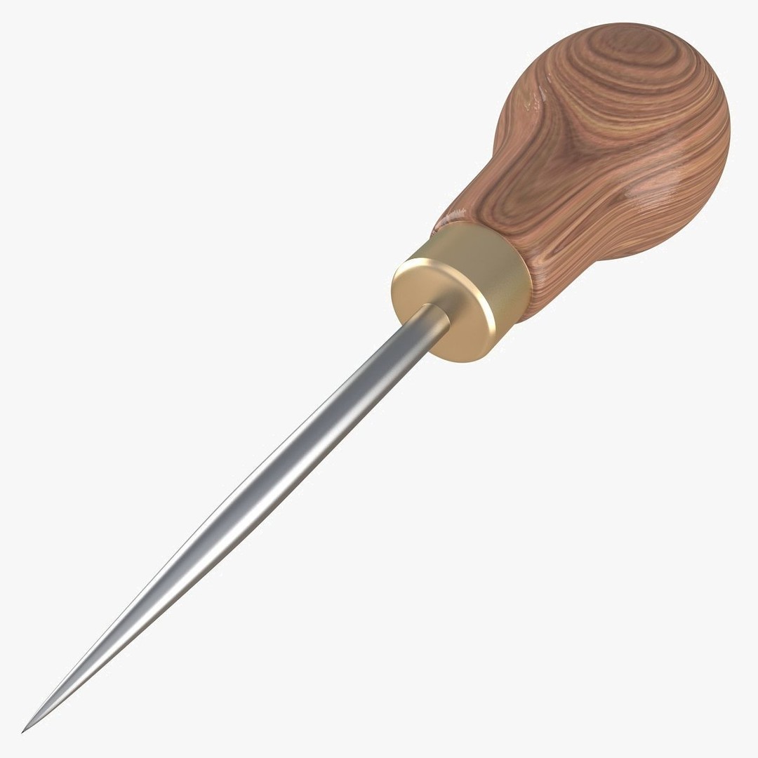 Awl Tool 3D Model – High Poly PBR Asset, FBX, OBJ, Blender - View 3